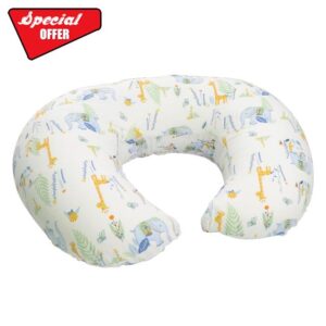 Ezencon Nursing Pillow for Breastfeeding Positioner - Breast Feeding Essentials Tummy Time Pillows with Removable Cotton Blend Cover (Elephant-2)