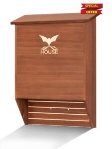 UthCracy Bat House for Outside - Large Chambers Bat Box Kit for Outdoors and Trees - Perfectly Designed to Attract Bats - Easy for Bats to Land and Roost (2-Chamber Brown)