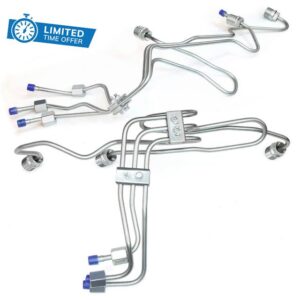 Wilaly Fuel Injection Lines Kit Compatible with 98.5-02 5.9 5.9L 24 Valve Cummins VP44 3943765 3943767 3943769 3943771 3943773 3943775