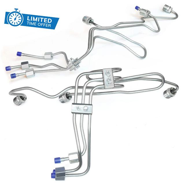 Wilaly Fuel Injection Lines Kit Compatible with 98.5-02 5.9 5.9L 24 Valve Cummins VP44 3943765 3943767 3943769 3943771 3943773 3943775