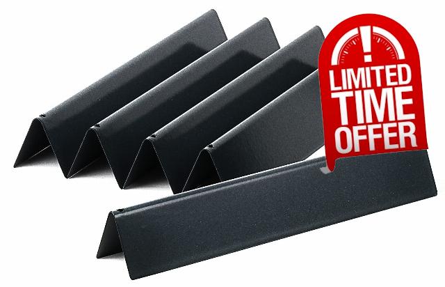 Apromise Grill Parts for Weber Spirit - Upgraded 7636 Grill Heat Plates | 16GA Flavorizer Bars for Weber Spirit I & II 300 Series Gas Grill with Front Control Panel | Snow Porcelain-enameled