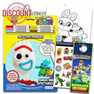 Disney Imagine Ink Toy Story Mess Free Markers and Coloring Book - Toy Story 4 Coloring Pages Bundle for Kids Ages 4-8 with Stickers and Door Hanger.