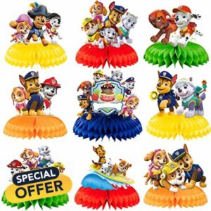 9 Pieces of Cartoon Dog Patrol Birthday Decorations
