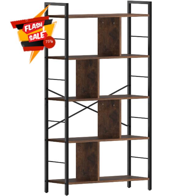 Yoobure 5 Tier Tall Book Shelf