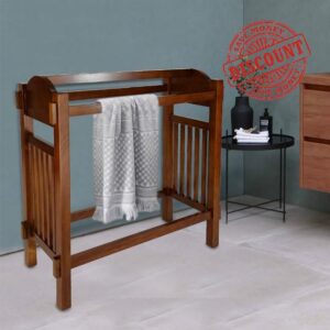 Wayborn Oak Solidwood Quilt Rack 32&Prime;X12.5&Prime;X36&Prime; Assembly Required Wooden Quilt Rack Hanger