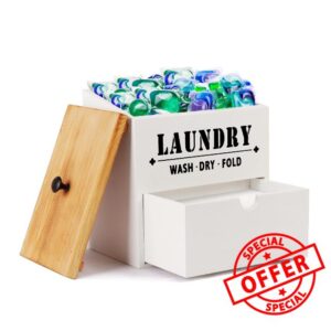 Dryer Sheet Holder with Drawer and Lid