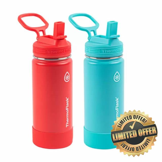 ThermoFlask 16oz Stainless Steel Water Bottle