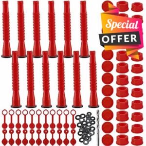 BBTO 12 Kit Gas Can Spout Replacement with Screw Collar Caps