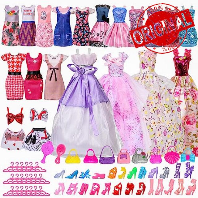 DDUNG 75pcs Doll Clothes and Accessories