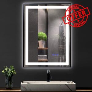 LED Bathroom Mirror with Lights 24x32