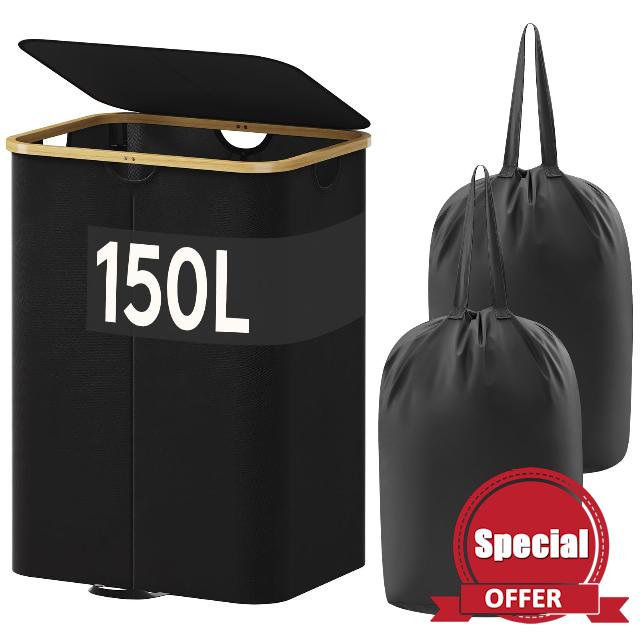 Lifewit 150L Laundry Basket with Lid