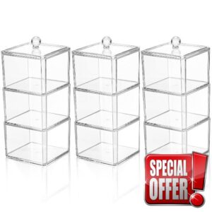 Hiceeden 9 Pieces Square Hair Accessories Organizer with Lid