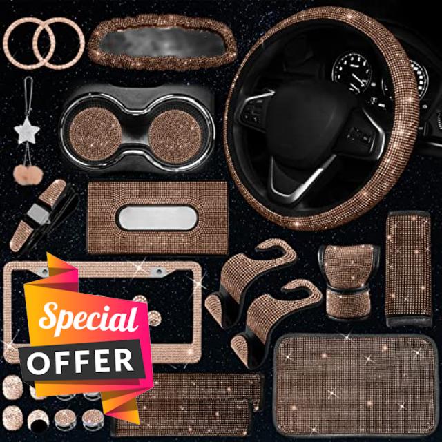 JINGSEN 25PCS Bling Car Parts Set