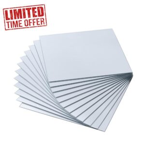 10" Square Mirror Candle Plate Set - 2mm Thick Glass Mirror Trays - Box of 12 for Table Wedding Centerpieces
