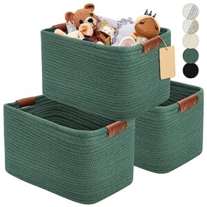 Cotton Rope Woven Basket With Handles for Organizing