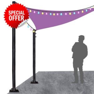 Sun Sail Shade Poles 1.8" Diameter Steel Heavy Duty Kit