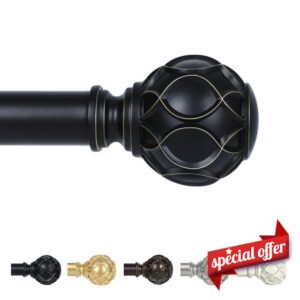 TANGWIN Black Curtain Rods for windows 48 to 84 Inch(4-7ft)