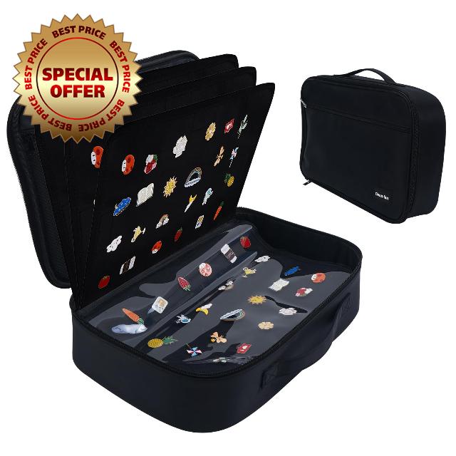 Oeun fan Metal Badge Display Bag Jewelry Earring Tissue Bag