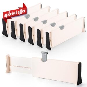 Olyzer 6 Pack Drawer Dividers Organizer