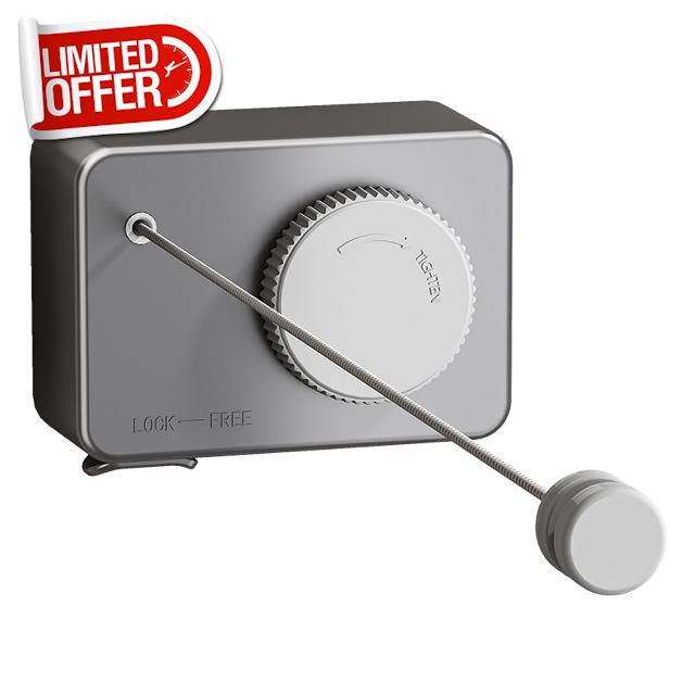 Retractable Clothesline Indoor Clothesline with Lock to Prevent Sagging Heavy Duty Clothesline Load Wall Mounted Clothesline Invisible Clothesline 13.8 FT (Grey)