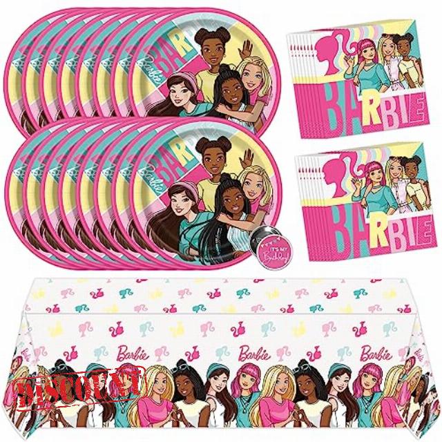Unique Barbie Party Decorations | Serves 16 Guests | Officially Licensed | Barbie Birthday Decorations | Barbie Birthday Party Supplies | Barbie Tablecover