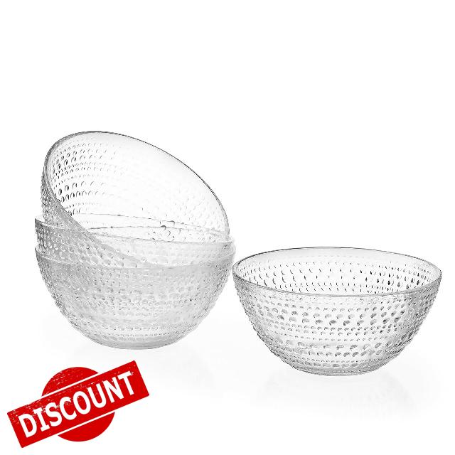 Cutiset 30 Ounce Beaded Glass Bowls