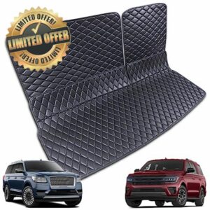 7DEEKEI for 2018-2023 Expedition/Navigator (no Max or L Models) Trunk Mat ＆ Rear Backrest Mat Cargo Liners All Weather Waterproof