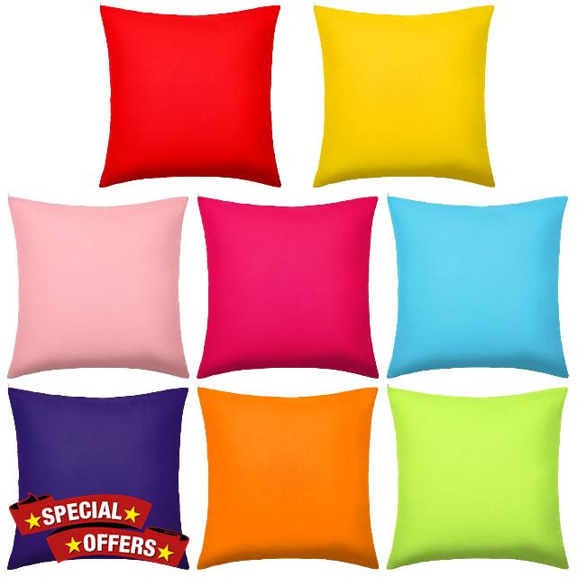 Preboun 8 Pieces Outdoor Throw Pillow Covers Polyester Solid Color Pillow Cases Decorative Square Cushion Cover Pillowcase for Couch Sofa Bedroom Patio Garden Farmhouse Balcony Car