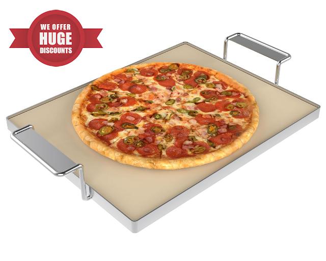 15" x 12" Pizza Baking Stone for Oven and Grill