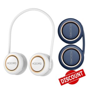 AceCard | Portable Neck Fan| 3000mAh Battery | 9 Hours Battery Life | Bladeless Hanging Neck Fan Rechargeable | Hands Free Personal Fan for Outdoor