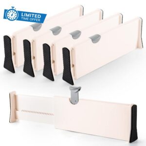 Olyzer 4 Pack Drawer Dividers Organizer