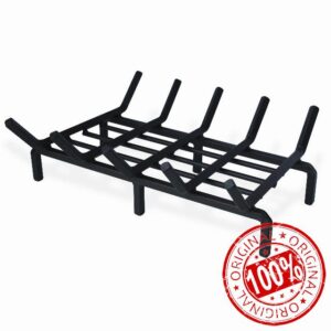 NULTRUMA 17" Fireplace Grate Heavy Duty Fireplace Grate Cast Iron Fireplace Log Grate for Indoor Fireplaces