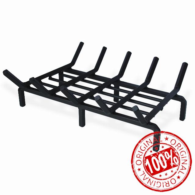 NULTRUMA 17" Fireplace Grate Heavy Duty Fireplace Grate Cast Iron Fireplace Log Grate for Indoor Fireplaces