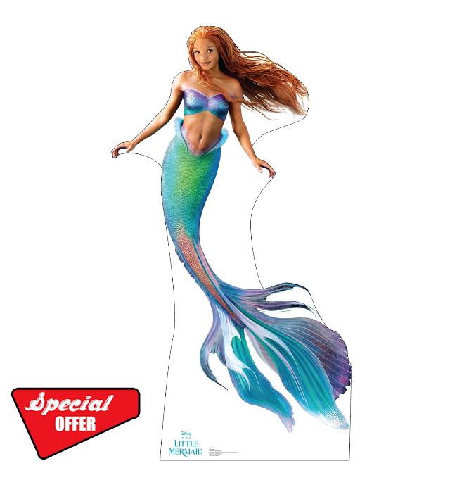 Cardboard People Ariel Cardboard Cutout Standup - Disney's Live Action The Little Mermaid (2023 Film)