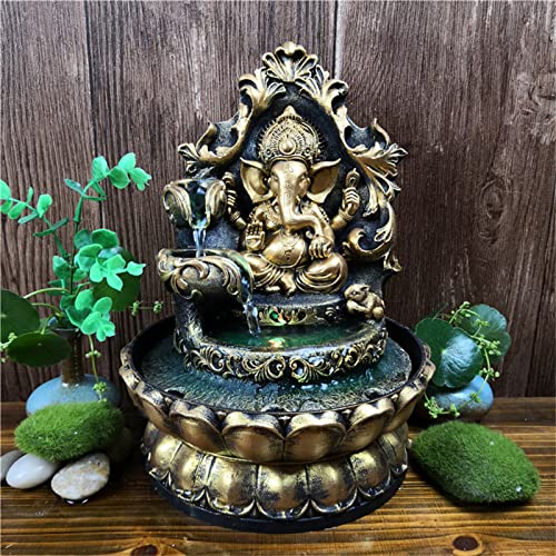 Elephant Buddah Statute Tabletop Fountain