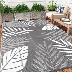 Outdoor Plastic Straw Rug (Grey