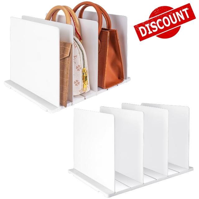 Magibag Purse Shelf Organizer Adjustable Plastic Handbag Shelf Dividers for Tote Shopping Grocery Gift Bag Lunch Bags (2)