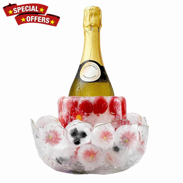 Champagne Bucket Ice Mold - Customized Unique Ice Bucket for Wine or Liquor Bottles
