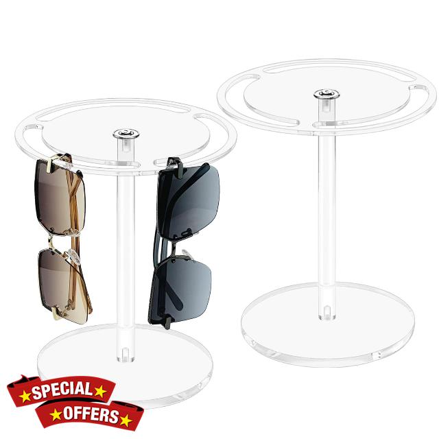 Bigfety Sunglasses Holder Organizer with 360 Rotating