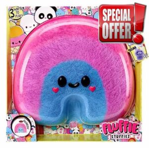 Fluffie Stuffiez Large Collectible Plush - RAINBOW - Suprise Reveal Unboxing with ASMR Fidget DIY Fur Pulling