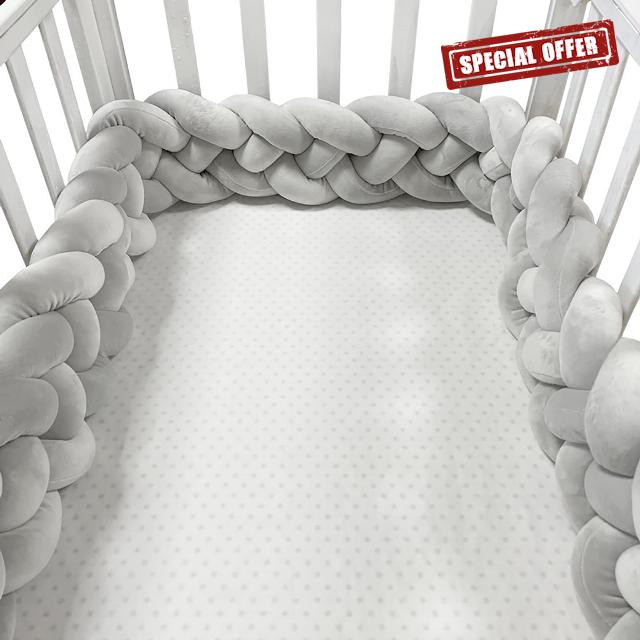Braided Cot Bumper Cushion Soft Knot Pillow Cot