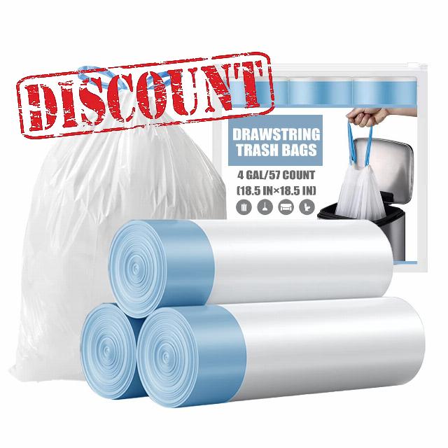 Drawstring 4 Gallon Trash Bag