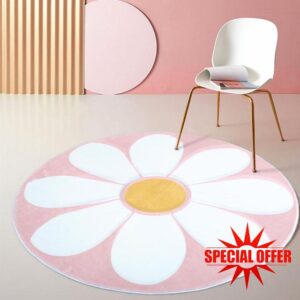 ATHNG Pink Flower Shaped Rug