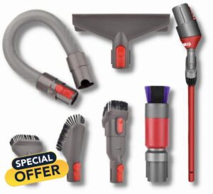 Replacement Attachment Kit for Dyson V15 V12 V11 V10 V7 V8 Absolute Detect Cyclone Fluffy Brush Tools:Traceless/Soft/Stiff Bristle Extension Hose Mattress Brush Upgrade Crevice Tool