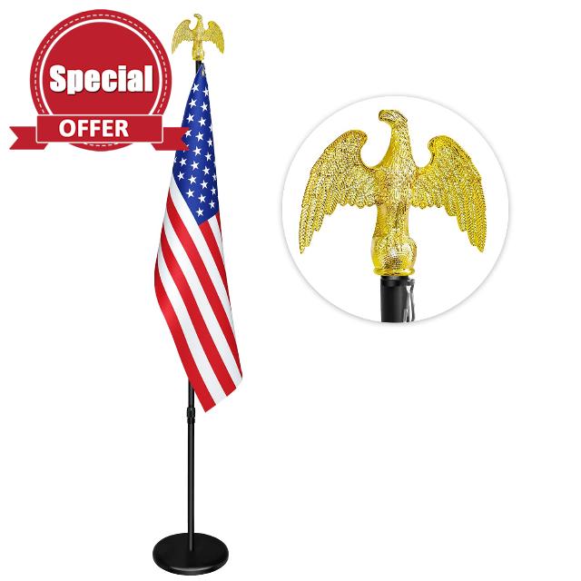 SENZHIYI Indoor Telescoping Flag Pole with Base 6FT-8FT