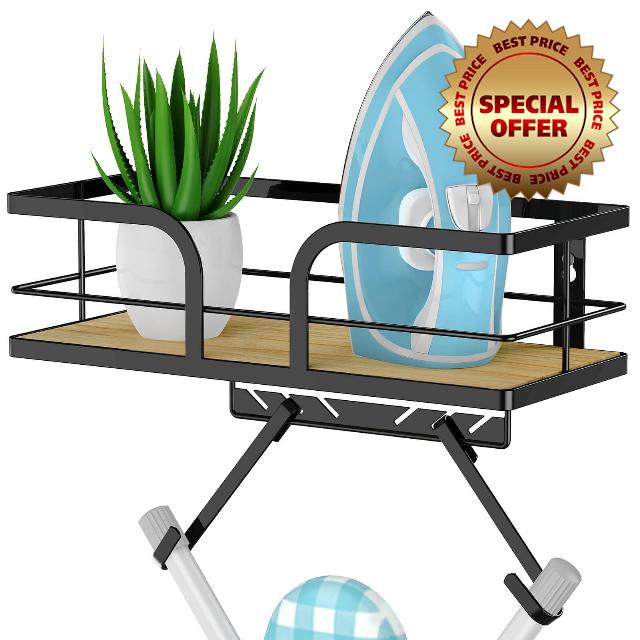 Vecallo Ironing Board Holder Wall Mount T&V Shaped Ironing Board Full Size Applicable