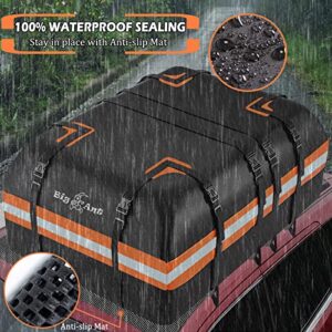 Roof Bag Waterproof Topper Luggage Carriers for All Vehicle with/without Rack Bar Include Anti-Slip Mat