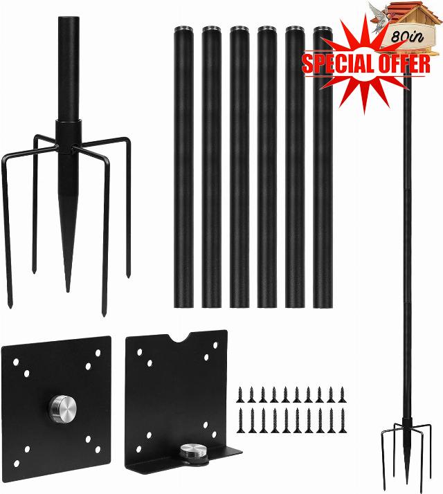 Restland Bird House Pole for Outdoor