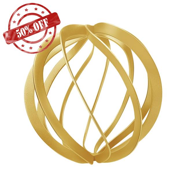 XIANGGXJIN Metal Decorative Sphere 7 Inches Metal Ball Table Decor Modern Design Orbs Decorative Ball for Living Room Bedroom Kitchen Bathroom Office Home Decor Accent (Gold)