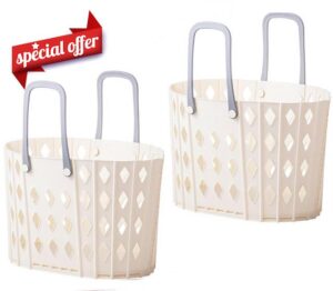 Homrela Laundry Basket Plastic Hamper Holder Collapsible For Clothes
